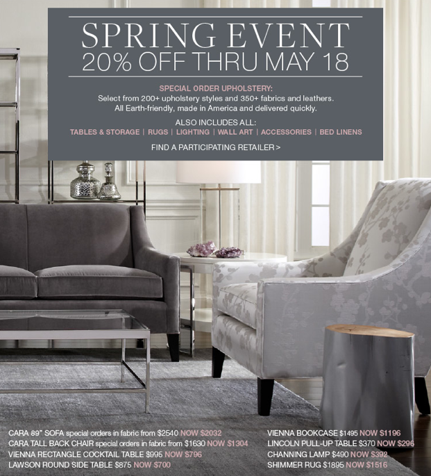 Spring Sale at Mitchell Gold + Bob Williams | Boston Design Guide